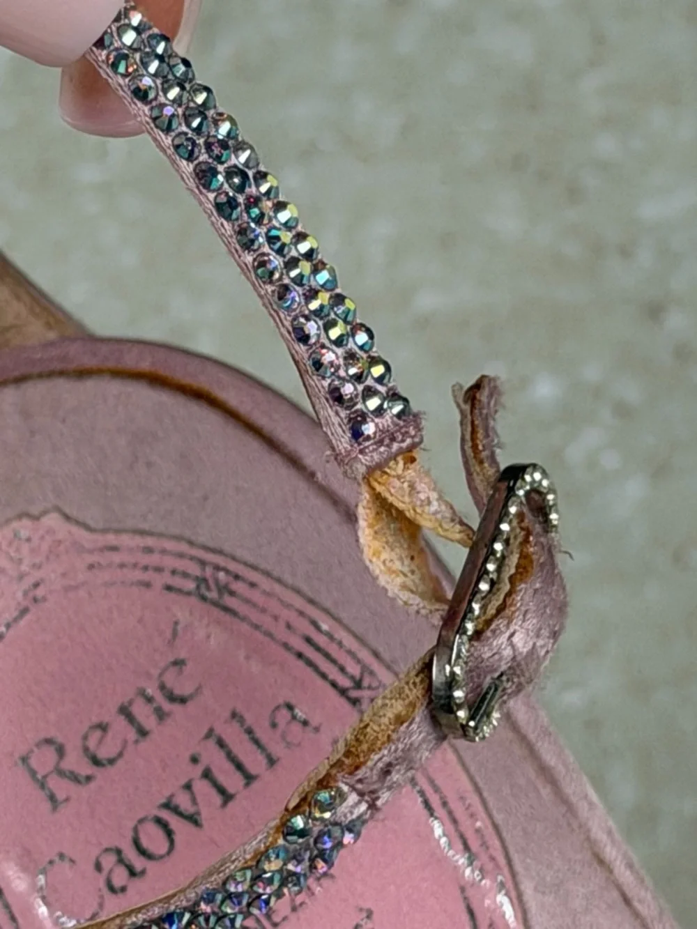 Rene‎ Caovilla Pink Satin Bow Embellished Heeled Sandals Women’s Sz 35 / 5